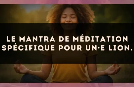 Le mantra de méditation spécifique pour un·e Lion.