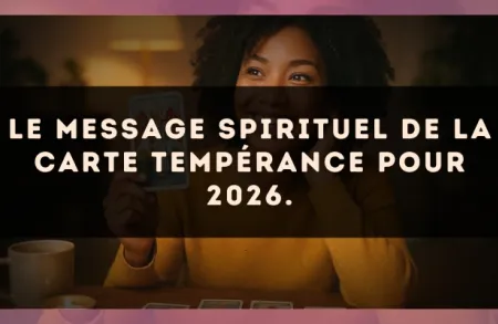 Le message spirituel de la carte Tempérance pour 2026.