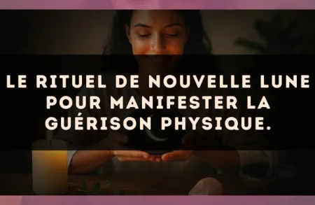 Le rituel de Nouvelle Lune pour manifester la guérison physique.