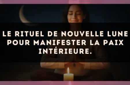 Le rituel de Nouvelle Lune pour manifester la paix intérieure.