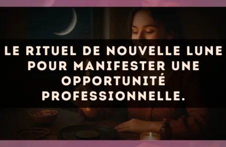 Le rituel de Nouvelle Lune pour manifester une opportunité professionnelle.