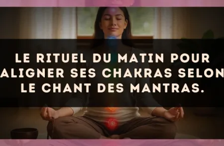 Le rituel du matin pour aligner ses chakras selon le chant des Mantras.