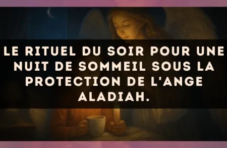 Le rituel du soir pour une nuit de sommeil sous la protection de l'Ange Aladiah.