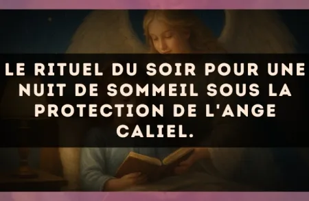 Le rituel du soir pour une nuit de sommeil sous la protection de l'Ange Caliel.