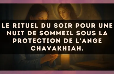Le rituel du soir pour une nuit de sommeil sous la protection de l'Ange Chavakhiah.