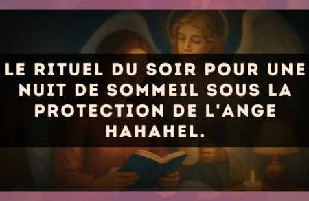 Le rituel du soir pour une nuit de sommeil sous la protection de l'Ange Hahahel.