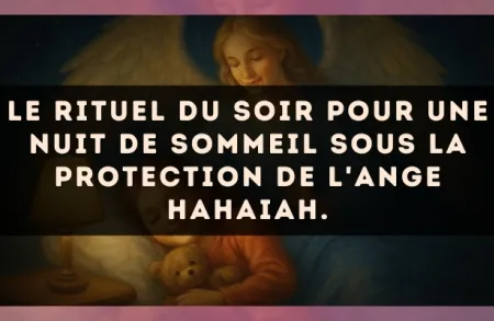 Le rituel du soir pour une nuit de sommeil sous la protection de l'Ange Hahaiah.