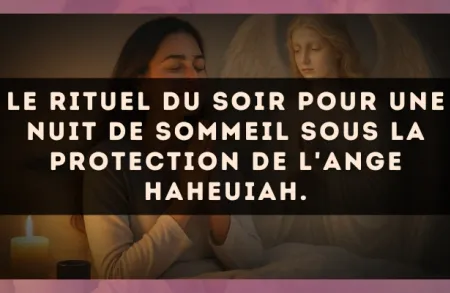 Le rituel du soir pour une nuit de sommeil sous la protection de l'Ange Haheuiah.