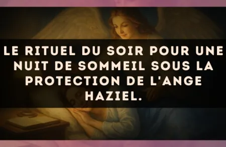 Le rituel du soir pour une nuit de sommeil sous la protection de l'Ange Haziel.