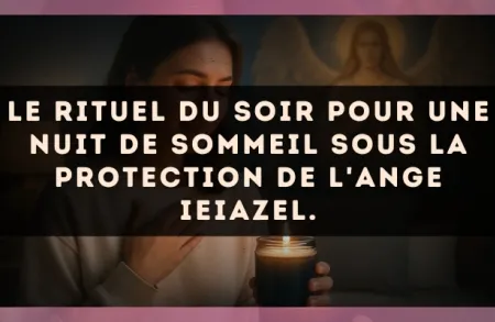 Le rituel du soir pour une nuit de sommeil sous la protection de l'Ange Ieiazel.