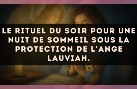 Le rituel du soir pour une nuit de sommeil sous la protection de l'Ange Lauviah.