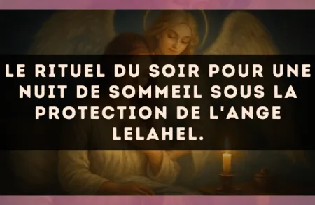 Le rituel du soir pour une nuit de sommeil sous la protection de l'Ange Lelahel.