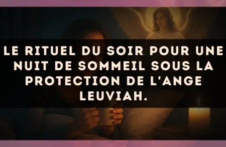 Le rituel du soir pour une nuit de sommeil sous la protection de l'Ange Leuviah.
