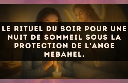 Le rituel du soir pour une nuit de sommeil sous la protection de l'Ange Mebahel.