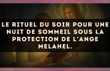 Le rituel du soir pour une nuit de sommeil sous la protection de l'Ange Melahel.