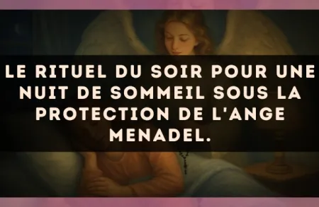 Le rituel du soir pour une nuit de sommeil sous la protection de l'Ange Menadel.