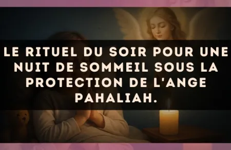 Le rituel du soir pour une nuit de sommeil sous la protection de l'Ange Pahaliah.