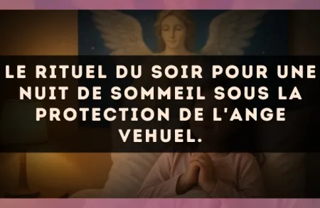 Le rituel du soir pour une nuit de sommeil sous la protection de l'Ange Vehuel.