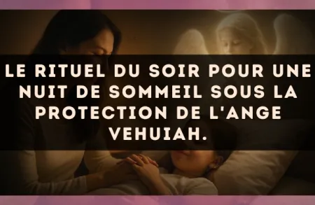 Le rituel du soir pour une nuit de sommeil sous la protection de l'Ange Vehuiah.