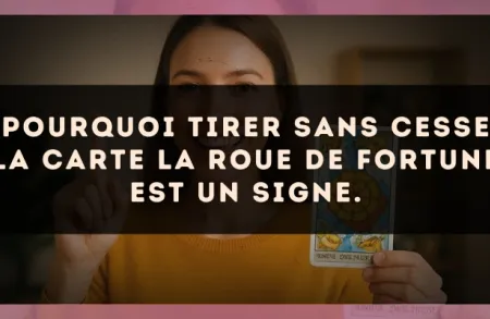 Pourquoi tirer sans cesse la carte La Roue de Fortune est un signe.