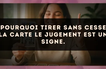 Pourquoi tirer sans cesse la carte Le Jugement est un signe.