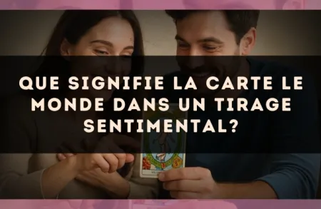 Que signifie la carte Le Monde dans un tirage sentimental?