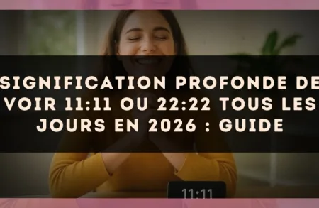 Signification profonde de voir 11:11 ou 22:22 tous les jours en 2026 : guide