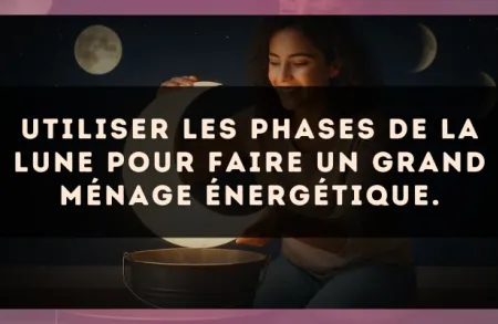 Utiliser les phases de la lune pour faire un grand ménage énergétique.