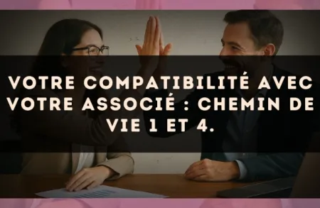 Votre compatibilité avec votre associé : Chemin de Vie 1 et 4.