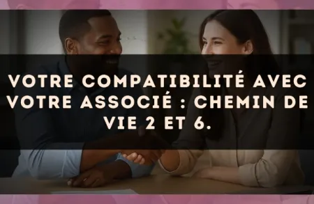 Votre compatibilité avec votre associé : Chemin de Vie 2 et 6.