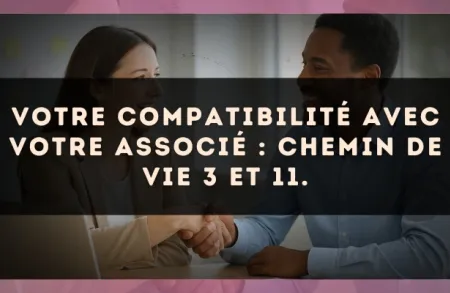 Votre compatibilité avec votre associé : Chemin de Vie 3 et 11.