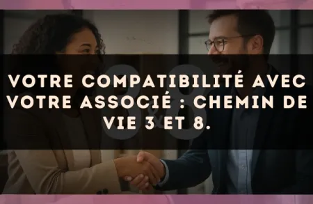 Votre compatibilité avec votre associé : Chemin de Vie 3 et 8.
