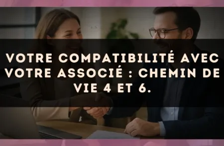 Votre compatibilité avec votre associé : Chemin de Vie 4 et 6.