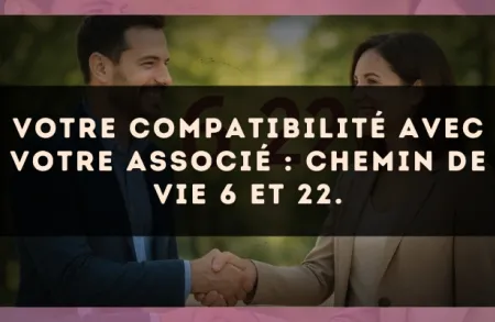Votre compatibilité avec votre associé : Chemin de Vie 6 et 22.
