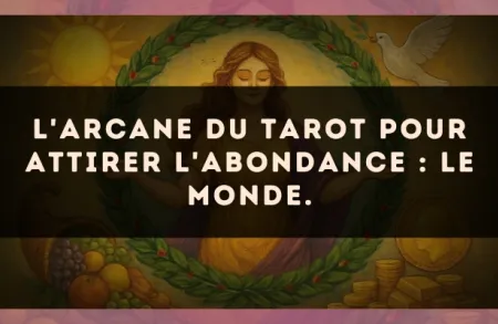 L'arcane du Tarot pour attirer l'abondance : Le Monde.