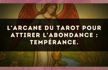 L'arcane du Tarot pour attirer l'abondance : Tempérance.