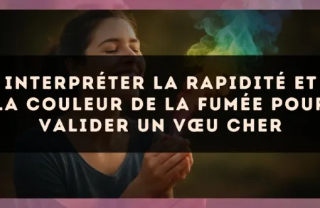 Interpréter la rapidité et la couleur de la fumée pour valider un vœu cher