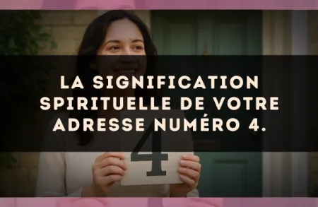La signification spirituelle de votre adresse numéro 4.
