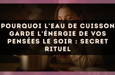 Pourquoi l'eau de cuisson garde l'énergie de vos pensées le soir : secret rituel