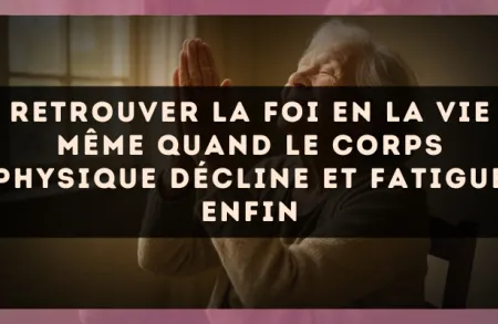 Retrouver la foi en la vie même quand le corps physique décline et fatigue enfin
