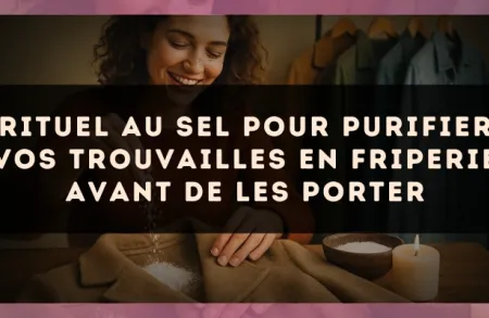Rituel au sel pour purifier vos trouvailles en friperie avant de les porter