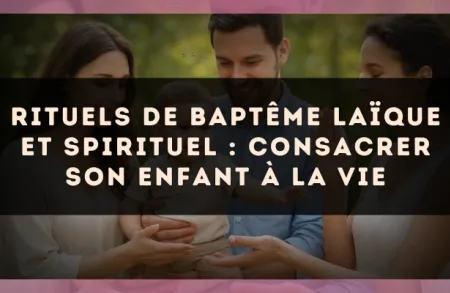 Rituels de baptême laïque et spirituel : consacrer son enfant à la vie