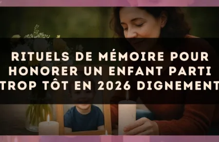 Rituels de mémoire pour honorer un enfant parti trop tôt en 2026 dignement