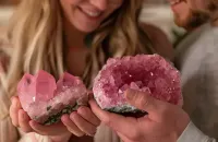 Les cristaux pour l'amour et les relations : quartz rose et rhodonite