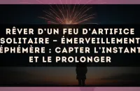 Rêver d’un feu d’artifice solitaire — Émerveillement éphémère : capter l’instant et le prolonger
