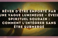 Rêver d’être emporté par une vague lumineuse — Éveil spirituel soudain : comment l’intégrer sans être submergé