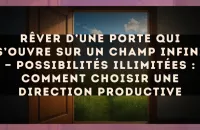 Rêver d’une porte qui s’ouvre sur un champ infini — Possibilités illimitées : comment choisir une direction productive