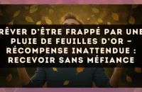 Rêver d’être frappé par une pluie de feuilles d’or — Récompense inattendue : recevoir sans méfiance