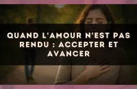 💔 Quand l'amour n'est pas rendu : accepter et avancer