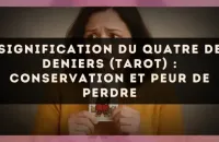 Signification du Quatre de Deniers (tarot) : conservation et peur de perdre